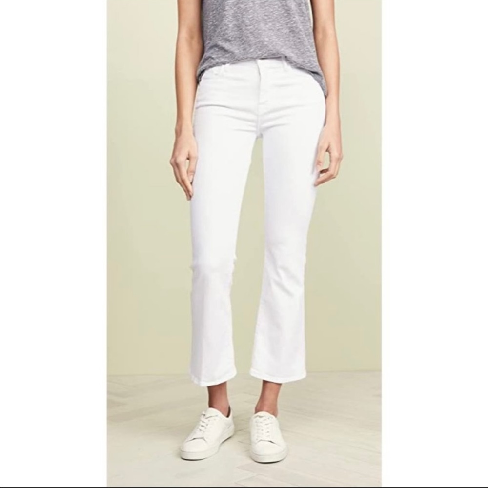 FRAME Denim Le Crop Flare White Jeans Size 27
